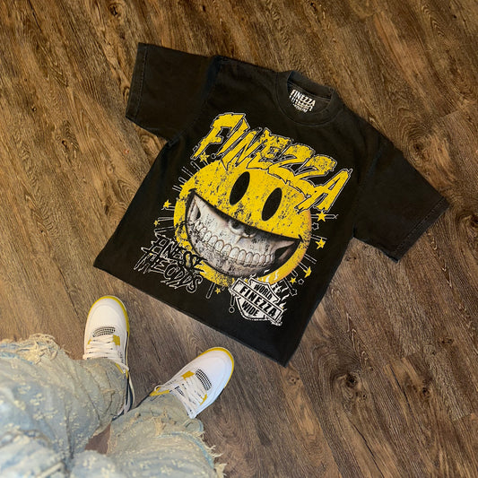 CROPPED “FINESSE THE ODDS” Smiley T-Shirt